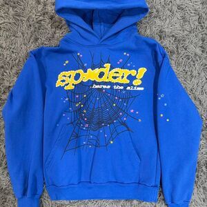 Spider-worldwide Men's Blue Hoodie
